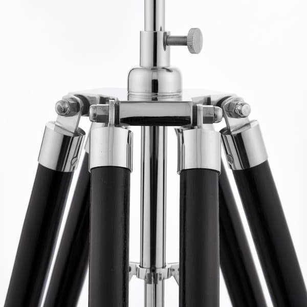 Gulvlampefod industriel mørkt træ trefod 1xE27 60W TRIPOD Endon