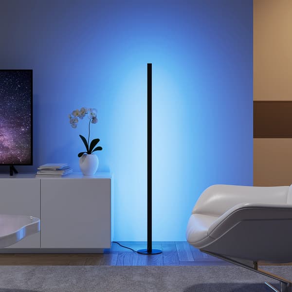 TENDO RL Gaming gulvlampe, sort, lydstyret LED 11W