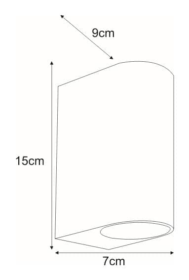 Kaja MASIMO K-8018B ulkoseinävalaisin, metalliputki, LED
