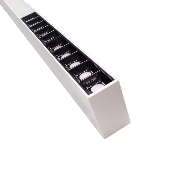 Moderne hvid lineær pendel/loftlampe 120 cm variabel farve LED 47W CALI Light Prestige