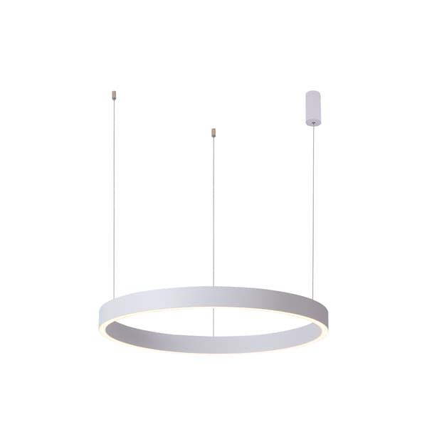 Moderne hvid lysende LED-ring pendel 40W Brasco Down Italux