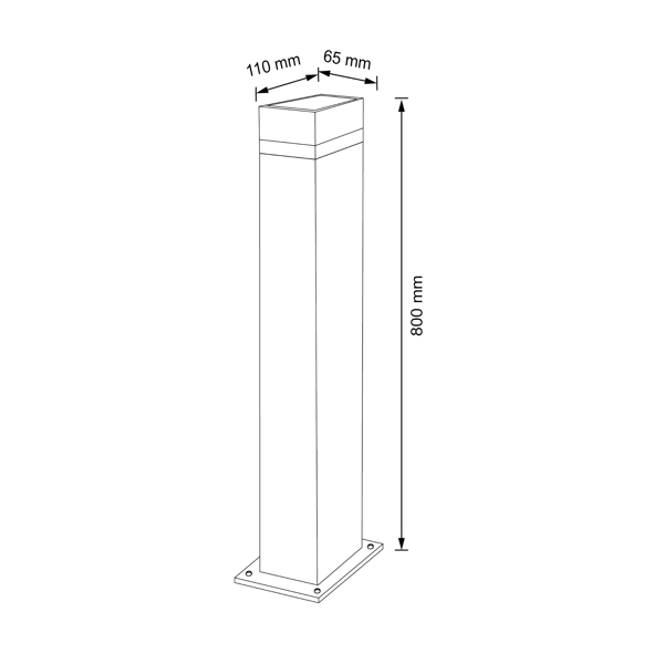 Ulkoseinävalaisin GU10 80cm GILBERT 322388 Polux