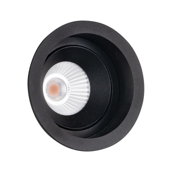 Infälld rörlig spotlight svart rund LED 10W HIDEN Maxlight