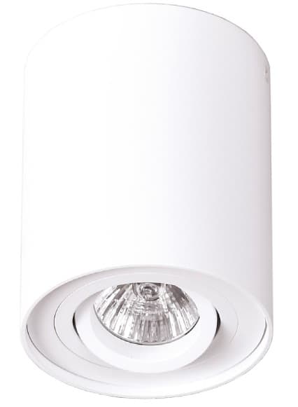 Takspot vit tub Ø9.5 cm BASIC ROUND 1xGU10 50W C0067 Maxlight