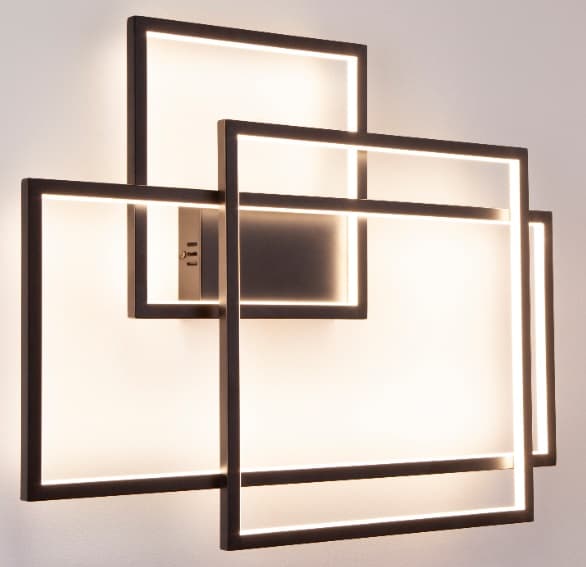 Væglampe moderne geometrisk sort GEOMETRIC LED 45W W0233D Maxlight