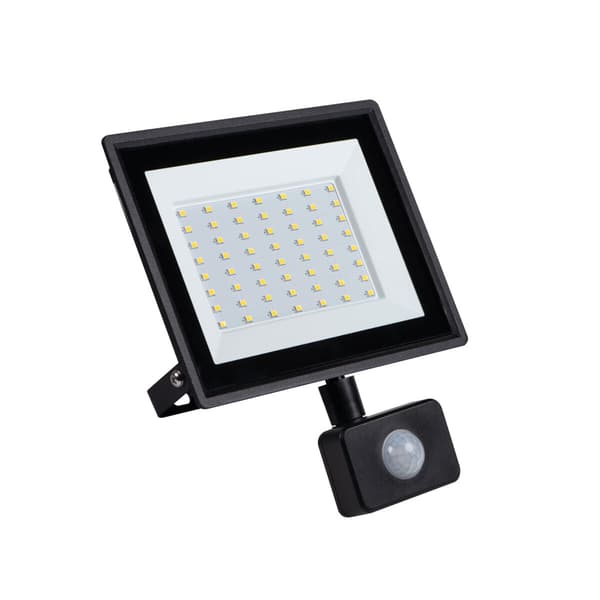 LED halogenprojektør med sensor 50W IP44 neutral Miledo