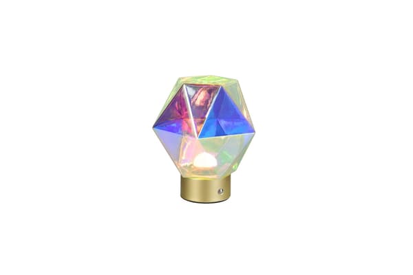 Dekorativ bordlampe guld iriserende diamant USB-C switch LED 2W STAVRO RL