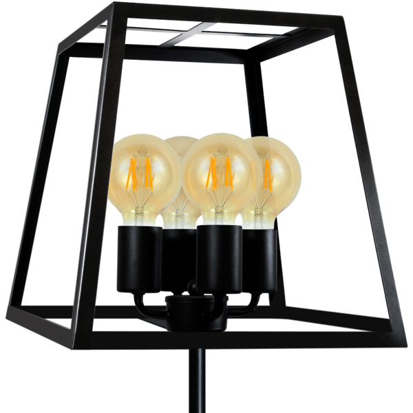 Sort gulvlampe E27x4 FINLAND 308696 Polux