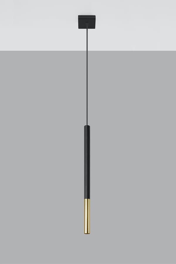 MOZAICA 1 pendel sort/guld Sollux Lighting SL.0891