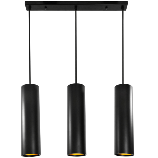 Pendellampe sorte rør 3xGU10 LATI 307583 Polux