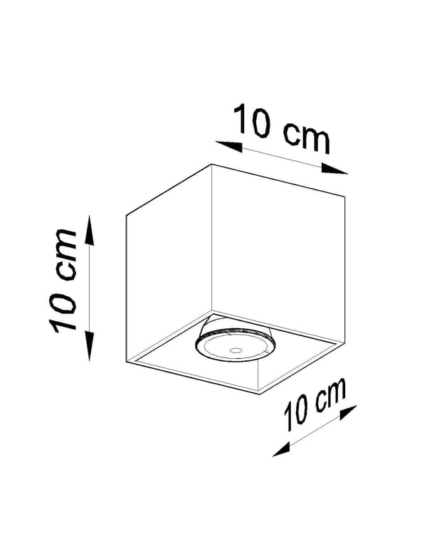 Spot QUAD 1 Sort Sollux Lighting SL.0022