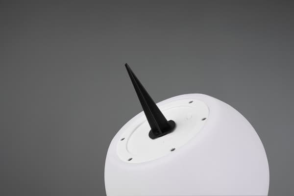 RL MELO solcellekuglelampe til haven, hvid, Ø20 cm