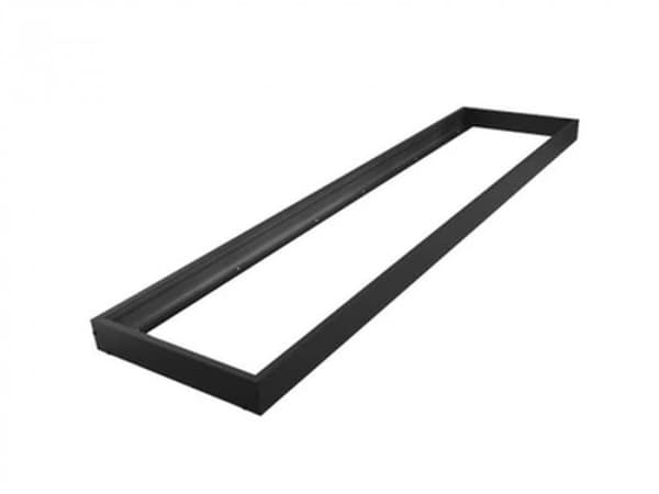 Snäppram för LED-paneler, ytmonterad, 120x30, aluminium, svart, rektangulär, Ecolight