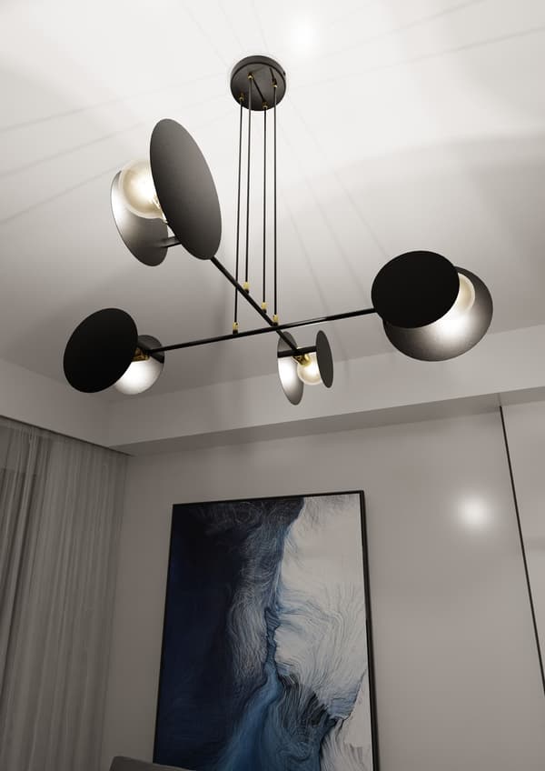 Lysekrone Emibig 4xE27 40W IDEA 4 BLACK 792/4