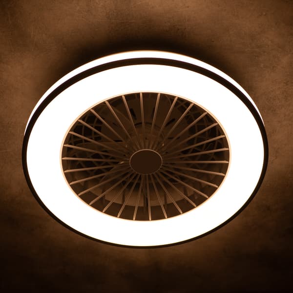 Loftventilator med LED-lampe PLAVE LED CCT sort 38033 Kanlux