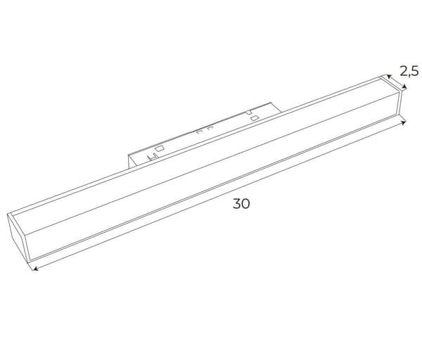 Magnetisk lineær lampe hvid ZIGBEE LED system 9.4W 356lm 2700/5000K Maxlight