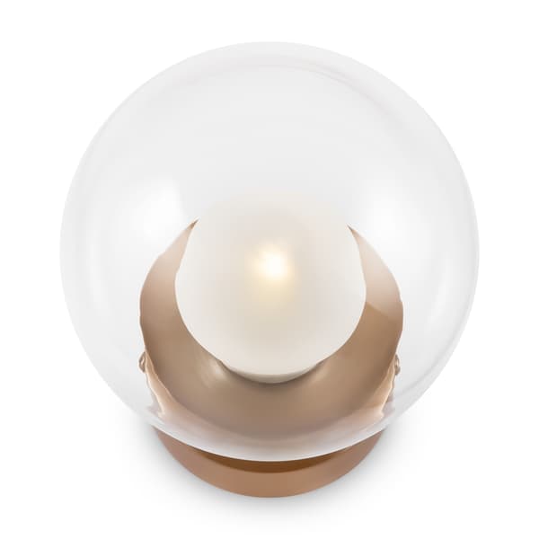 Vägglampa guld glaskupa klar kula Ø15 cm Basic form 1xG9 20W Maytoni