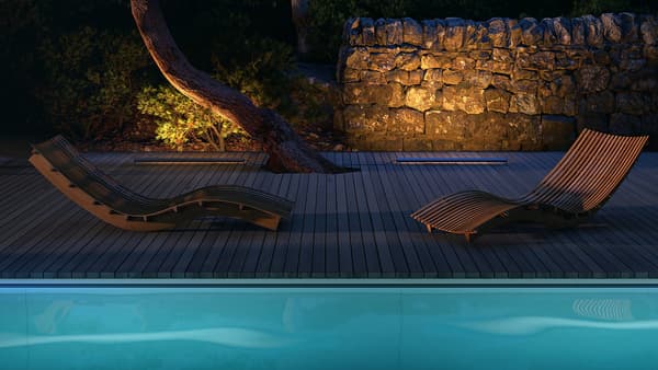 Havebelysning roterende diffuser Maytoni Outdoor Edge Maytoni O415FL-L15B3K