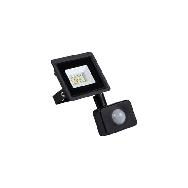 LED halogenstrålkastare med sensor 10W IP44 neutral Miledo