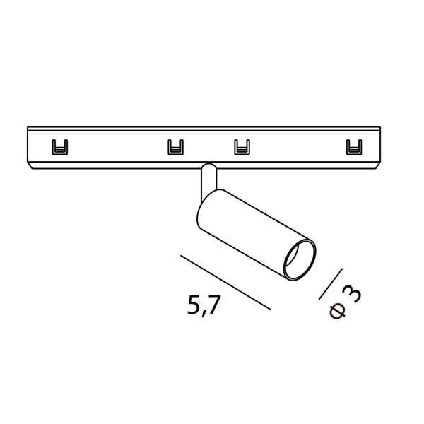 1-faset skinnespot sort LED 5W 2700-5000K ZIGBEE- MICRO11 Maxlight