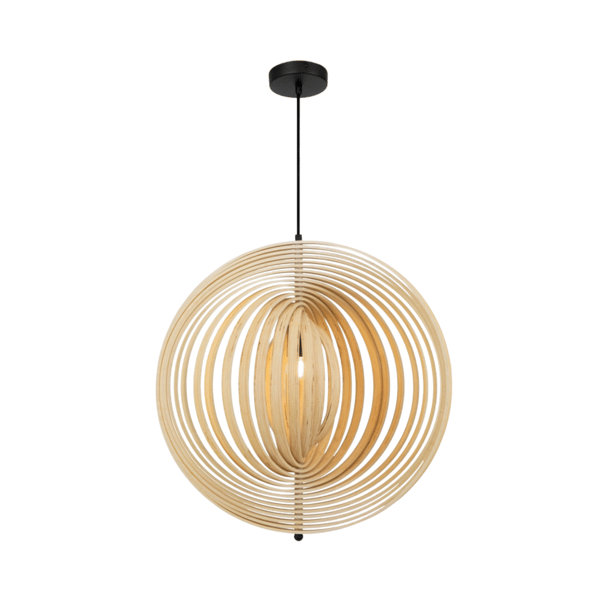 Sort pendel træringe Ø60cm Roots 1xE27 40W Maytoni