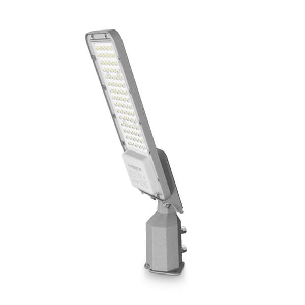 Gatubelysning modern grå resistent stark 5500lm LED 50W Videx