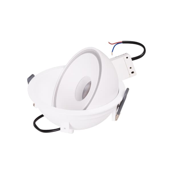 Infälld rörlig spotlight vit rund LED 10W VECTOR Maxlight