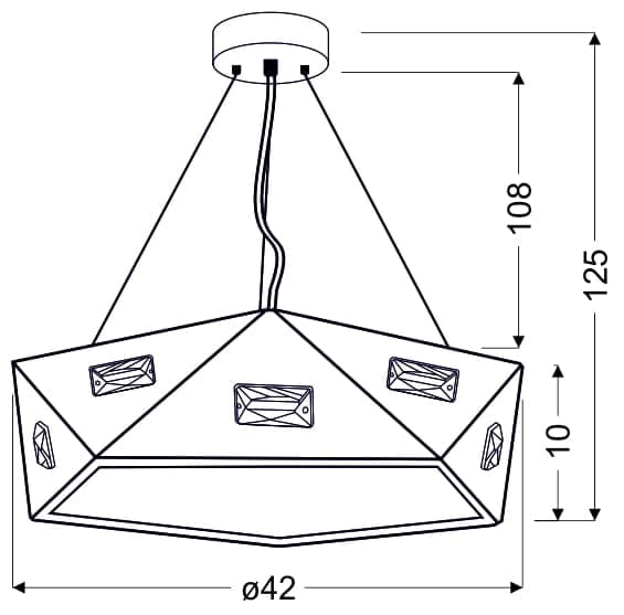 Candellux NEMEZIS 31-64882 sort LED pendel