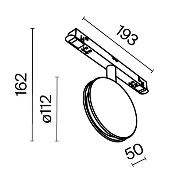 Maytoni Technical OUTLINE 6W LED magnetisk skinnespot, sort