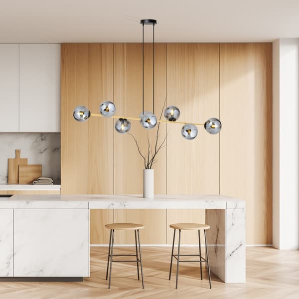 Lysekrone over bord Emibig 8xE14 10W GRAVITY 8 sort guld grafit 1237/8