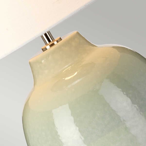 Bordlampa keramisk vitgrön Chelsfield E27 60W Elstead