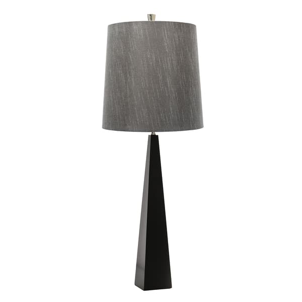 Sort bordlampe med grå skærm 80 cm Ascent E27 60W Elstead