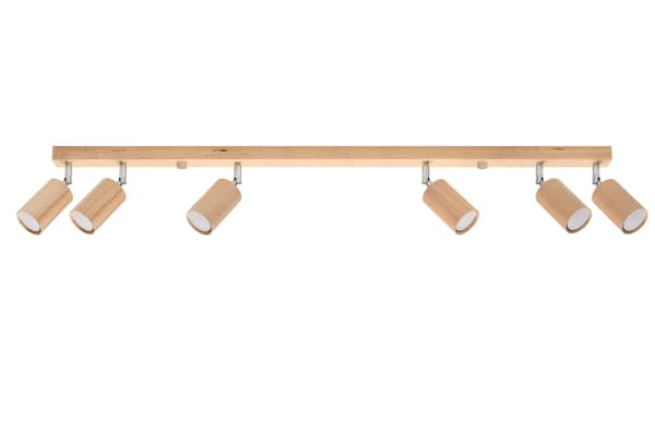Loftlampe BERG 6 naturtræ Sollux Lighting model SL.1043