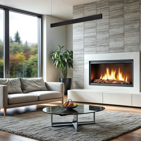 Moderne sort aflang pendellampe med variabel LED-farve 36W LINEA Milagro