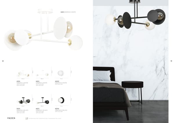 LOFTLAMPE Emibig 2xE27 60W MINERVA 2 SORT 612/2