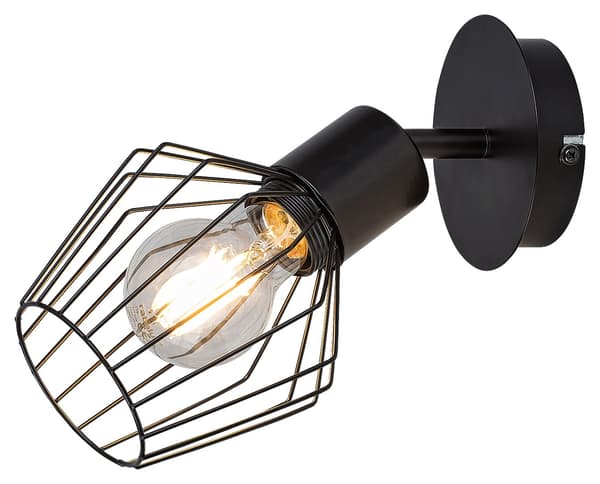 Moderne trådvæglampe E27 sort Belano 3534 Rabalux