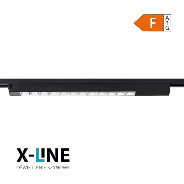 LED-skinnespot 30W lineær sort X-Line DPM