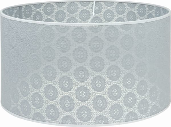 Cylindrisk lampskärm grå spets 45/25