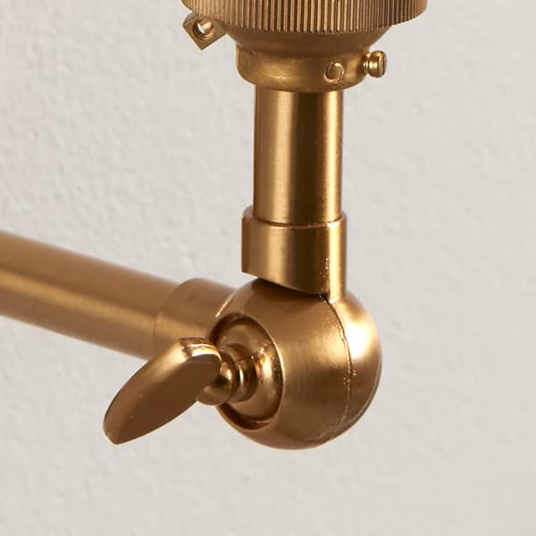 Industriel væglampe justerbar messing børstet rør 1xB22 7W STEP WING Endon
