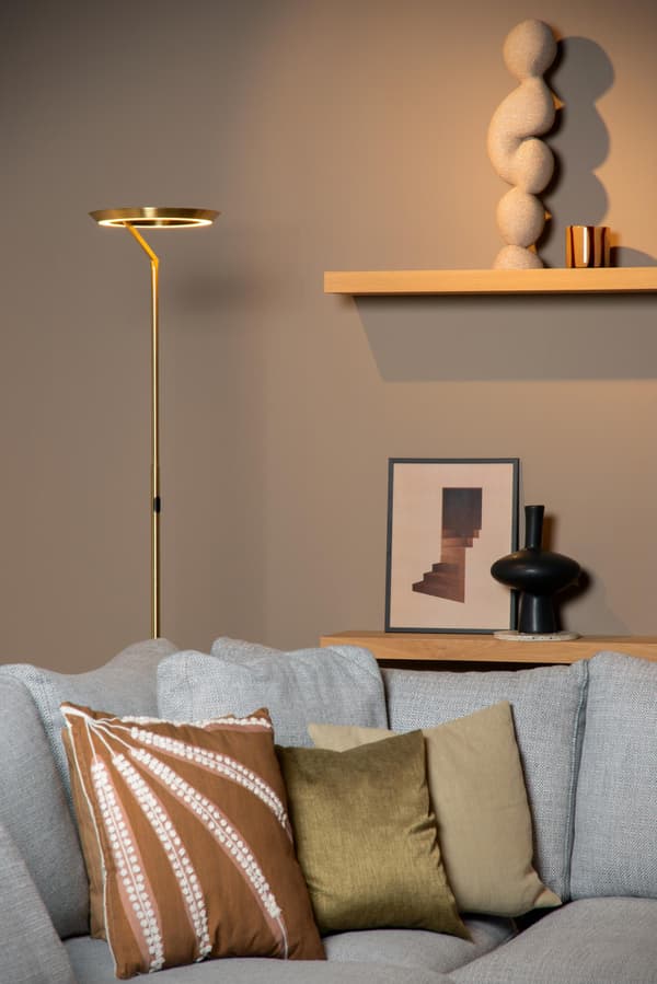 Gulvlampe moderne guld lysskive LED 20W CELESTE Lucide