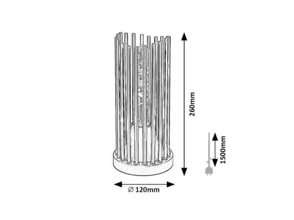 Moderne guld bordlampe mat sort base E27 Roxas 74021 Rabalux