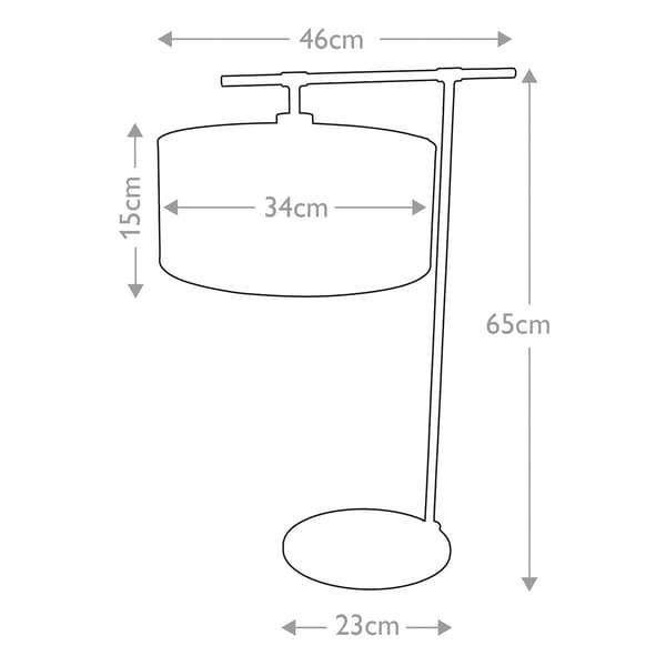Bordslampa brun silver retro Balance E27 60W Elstead