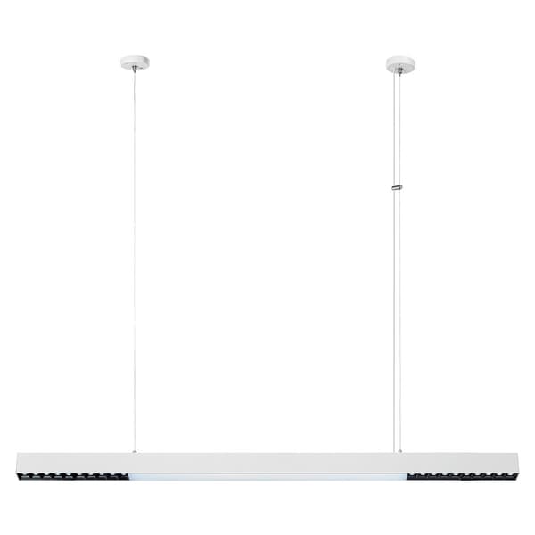 Moderne hvid lineær pendel/loftlampe 120 cm variabel farve LED 47W CALI Light Prestige