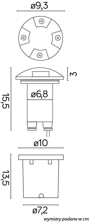Indkørselslampe 1xGU10 grå IP67 SU-MA 2725 E