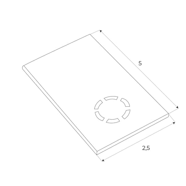 Endestykke til dybe overflademonterede skinner MT0001, MT0002 sort Maxlight
