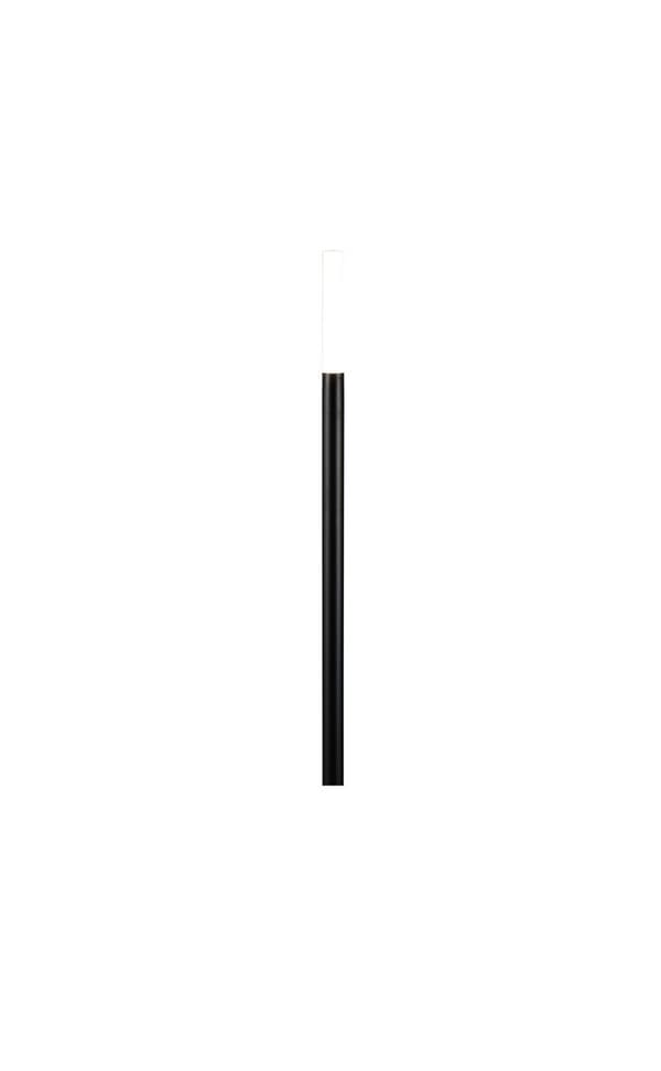 Moderni musta maapiikkivalaisin kolmella LED 3W STICK RL -valotikulla