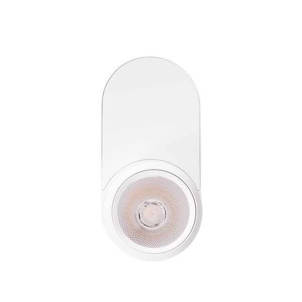 Takspotlight modern rörlig oval vit LED 10W ZEUS Maxlight