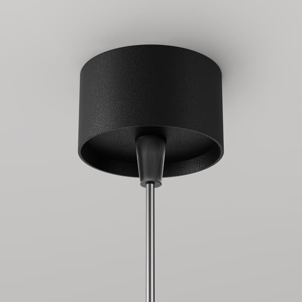 Sort rør pendel Ø5.2cm varmt lys Focus LED 12W Maytoni