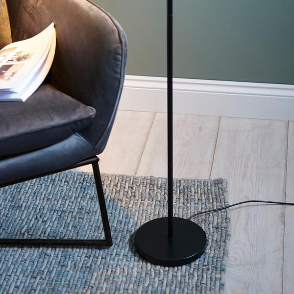 Moderne gulvlampe til læsning mat sort bevægelig LED-spot 4W DEDICATED READER Endon