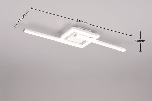 Loftlampe geometrisk lineær hvid VIALE LED 17W RL